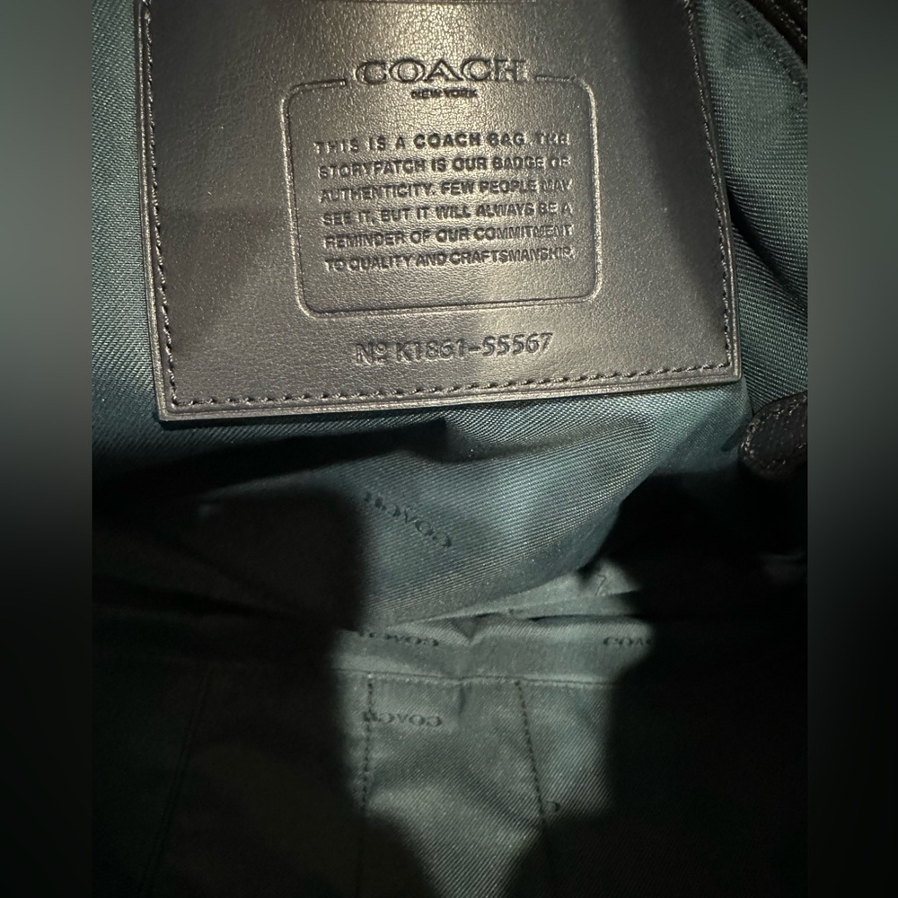 Coach Dark Navy Leather Briefcase - Picture 9 of 15